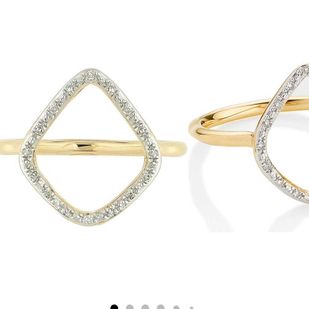 Monica Vinader NWOT Riva Diamond Hoop Ring